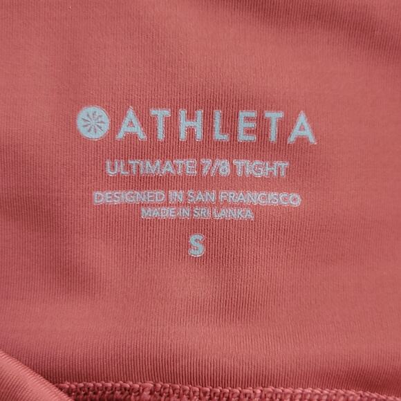 Athleta Ultimate Stash Pocket Colorblock Lasercut 7/8 Tight Leggings Women Small - Picture 7 of 9